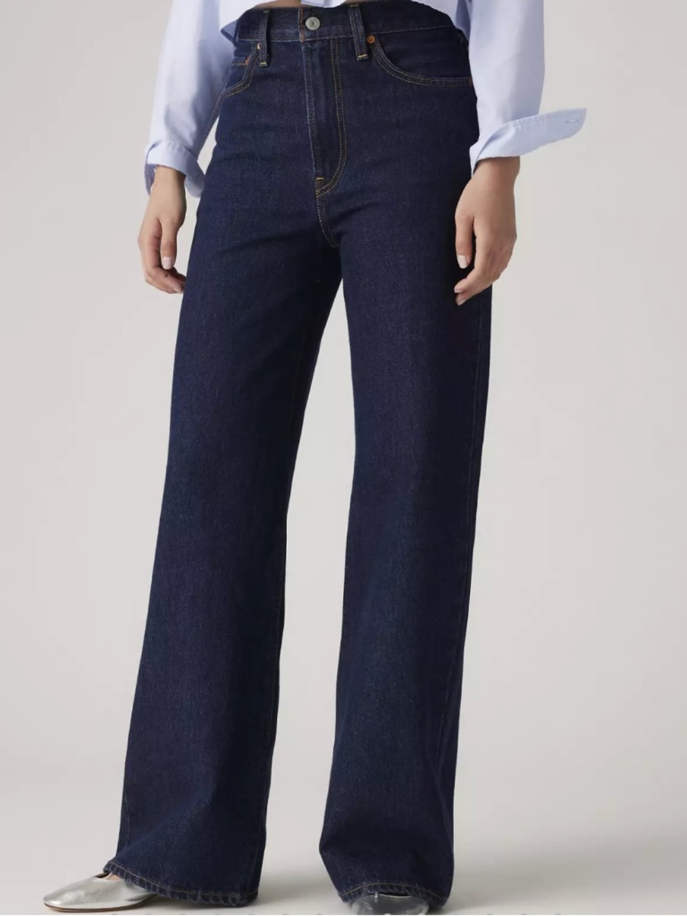 Levi’s Ribcage Wide Leg Jeans - Dark Wash - “Shaded View”